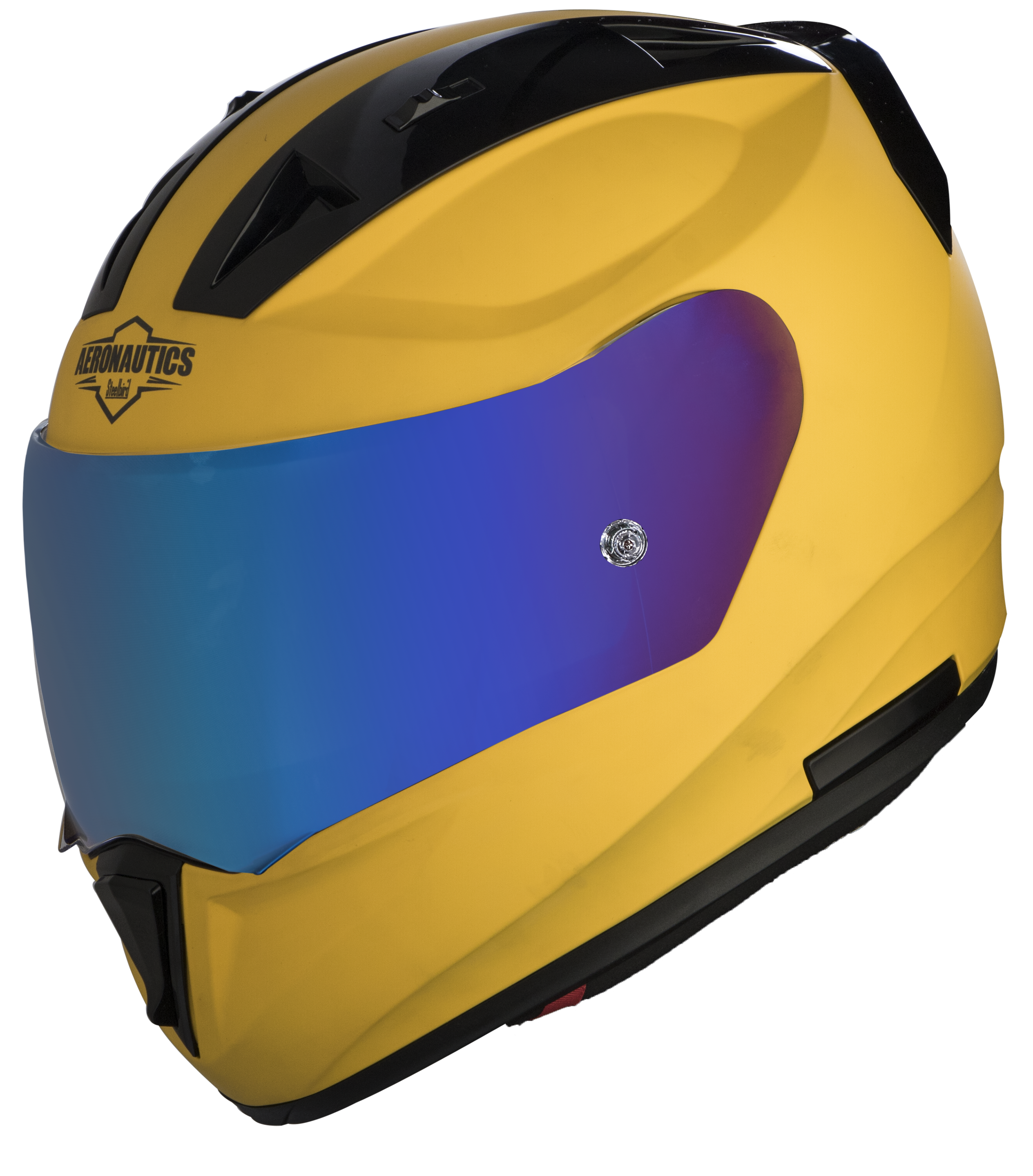 SA-1 Aeronautics Mat Moon Yellow With Anti-Fog Shield Blue Chrome Visor